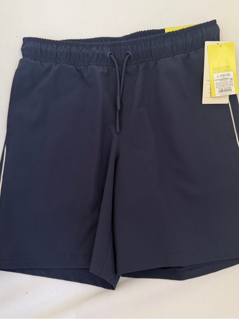 Boys Navy Athletic Shorts Size 10/12 NWT